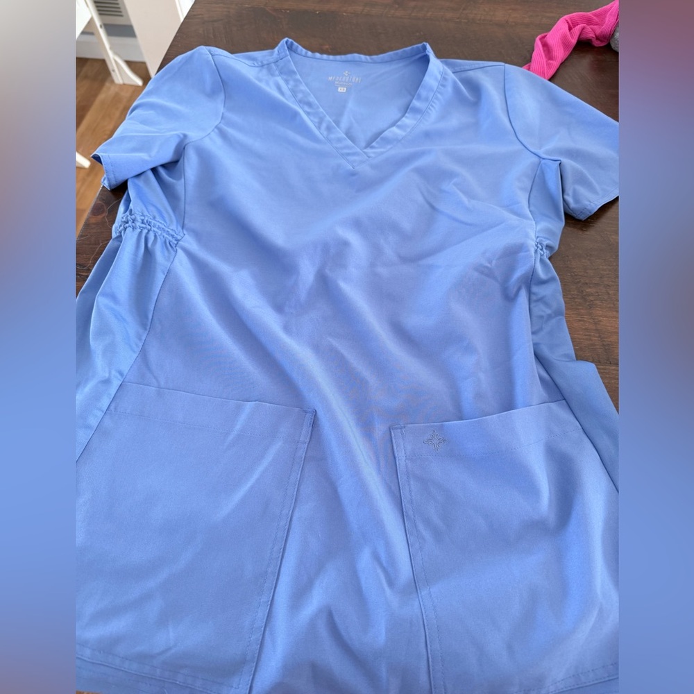 Maternity Blue Scrub Top